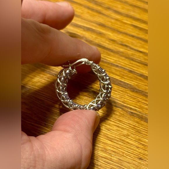 JTV tanzanite hoop earrings - Picture 3 of 3